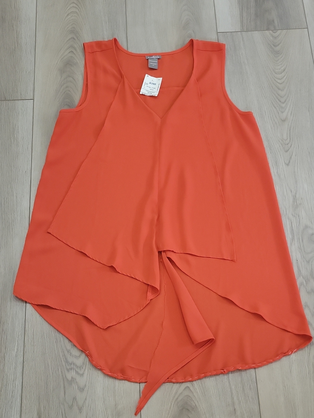 Women's Coral Layered V-Neck Sleeveless Tank Top